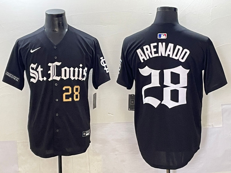 Men 2025 San Francisco Giants #28 Arenado Black Five generations Joint Name Nike MLB Jersey style 26